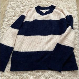 H&M Blue and white striped sweater